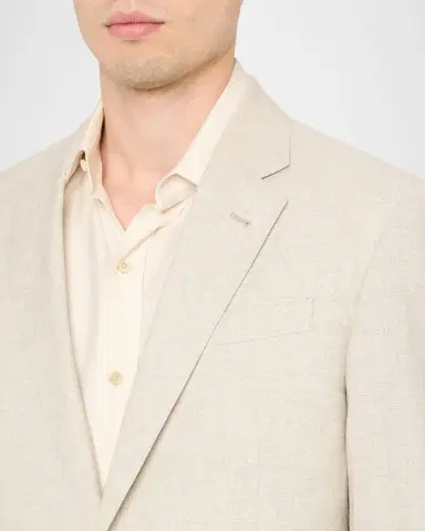 Emporio Armani Men's Wool, Cotton and Silk Sharkskin Two-Piece Suit | Thumbnail 6 Emporio Armani Men's Wool, Cotton and Silk Sharkskin Two-Piece Suit | Thumbnail 6