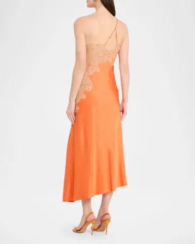 A.L.C. Lou Lace-Embroidered One-Shoulder Slip Dress | Thumbnail 3 A.L.C. Lou Lace-Embroidered One-Shoulder Slip Dress | Thumbnail 3
