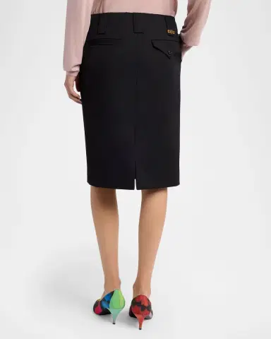 Versace Heavyweight Virgin Wool Pencil Skirt | Thumbnail 3 Versace Heavyweight Virgin Wool Pencil Skirt | Thumbnail 3