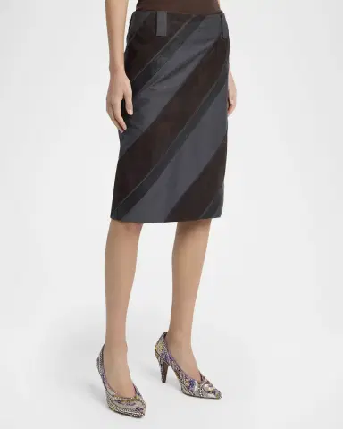 Versace Paneled Midi Skirt | Thumbnail 3 Versace Paneled Midi Skirt | Thumbnail 3