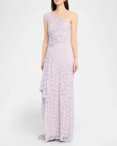 A.L.C. Gia Asymmetric Draped Lace Gown | Thumbnail 4 A.L.C. Gia Asymmetric Draped Lace Gown | Thumbnail 4