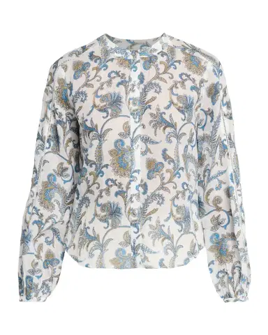 Veronica Beard Soleil Paisley-Print Ramie Blouse | Thumbnail 1