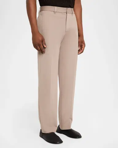 Emporio Armani Men's Micro-Jacquard Flat-Front Trousers | Thumbnail 4 Emporio Armani Men's Micro-Jacquard Flat-Front Trousers | Thumbnail 4