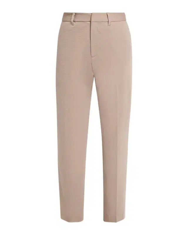 Emporio Armani Men's Micro-Jacquard Flat-Front Trousers