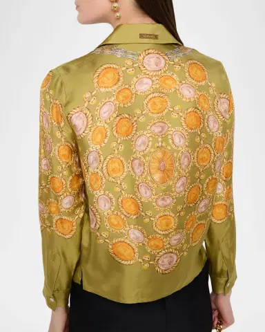 Versace Printed Silk Twill Shirt | Thumbnail 5