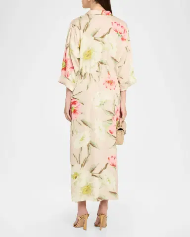 Ungaro Iris Floral-Print Maxi Shirtdress | Thumbnail 3 Ungaro Iris Floral-Print Maxi Shirtdress | Thumbnail 3