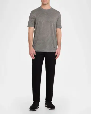 Emporio Armani Men's Icon Jacquard Jersey T-Shirt | Thumbnail 2