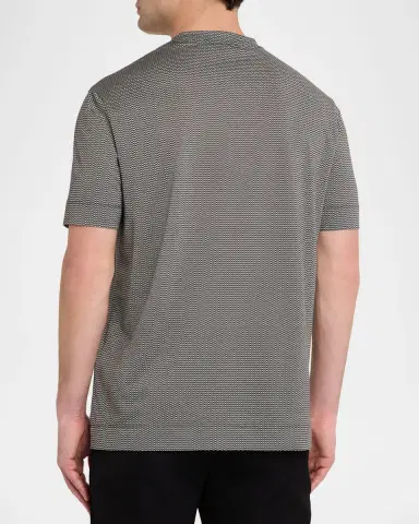 Emporio Armani Men's Icon Jacquard Jersey T-Shirt | Thumbnail 3