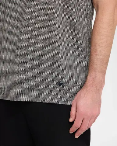 Emporio Armani Men's Icon Jacquard Jersey T-Shirt | Thumbnail 5