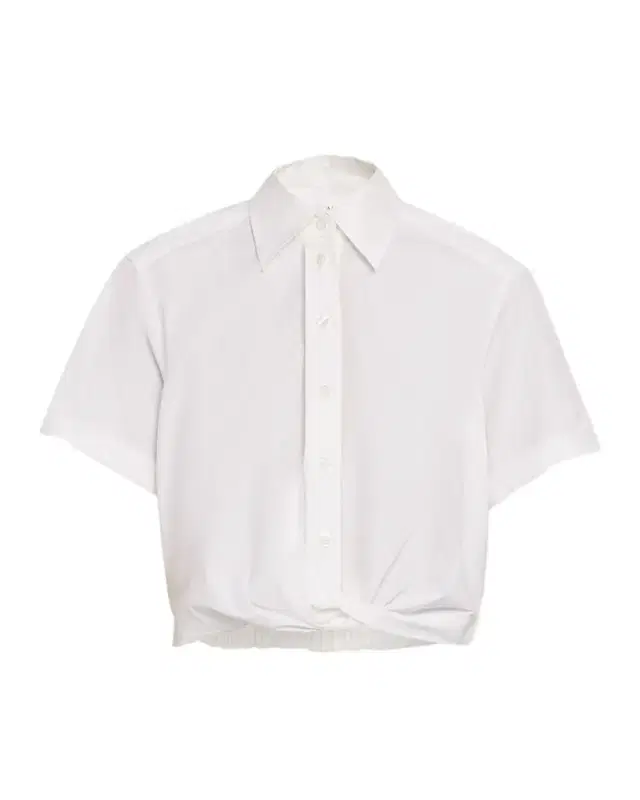 A.L.C. Lily Cropped Twist-Front Poplin Shirt