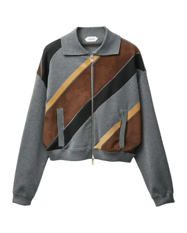 Versace Suede Patchwork Zip Jacket