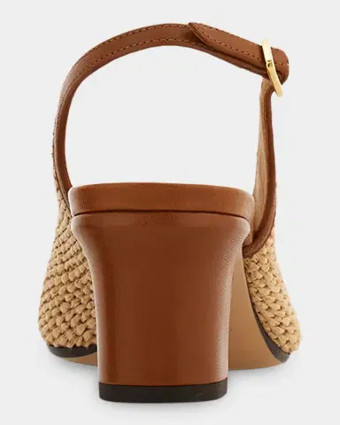 Ferragamo 55mm Vetty Raffia and Leather Slingback Pumps | Thumbnail 3 Ferragamo 55mm Vetty Raffia and Leather Slingback Pumps | Thumbnail 3