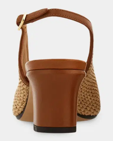 Ferragamo 55mm Vetty Raffia and Leather Slingback Pumps | Thumbnail 5 Ferragamo 55mm Vetty Raffia and Leather Slingback Pumps | Thumbnail 5