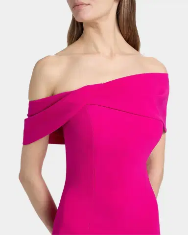 Rickie Freeman for Teri Jon Off-Shoulder Stretch Crepe Mermaid Gown | Thumbnail 5 Rickie Freeman for Teri Jon Off-Shoulder Stretch Crepe Mermaid Gown | Thumbnail 5