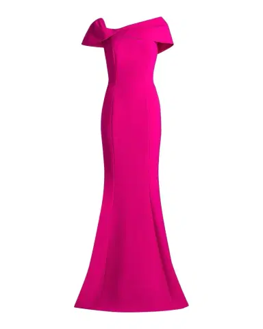 Rickie Freeman for Teri Jon Off-Shoulder Stretch Crepe Mermaid Gown | Thumbnail 1 Rickie Freeman for Teri Jon Off-Shoulder Stretch Crepe Mermaid Gown | Thumbnail 1