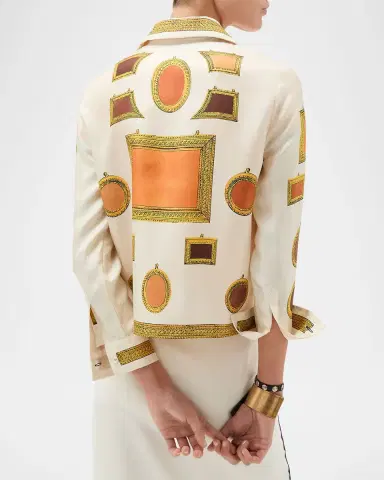 Versace Printed Silk Twill Shirt | Thumbnail 2