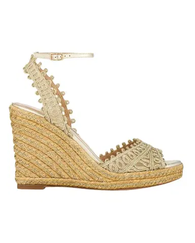Aquazzura 105mm Kahlo Metallic Espadrille Wedge Sandals | Thumbnail 1 Aquazzura 105mm Kahlo Metallic Espadrille Wedge Sandals | Thumbnail 1