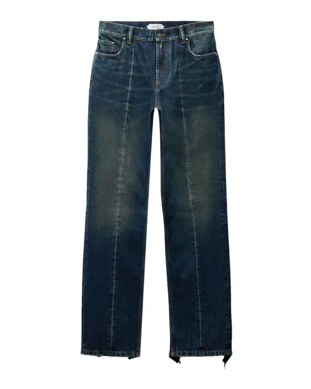 Versace Distressed Straight-Leg Jeans