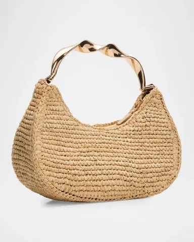 SIMKHAI Nixi Twist Raffia Top-Handle Bag | Thumbnail 3