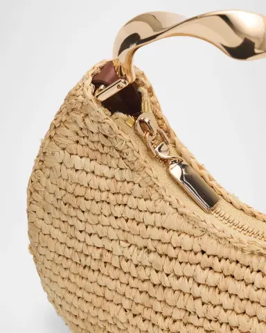 SIMKHAI Nixi Twist Raffia Top-Handle Bag | Thumbnail 6