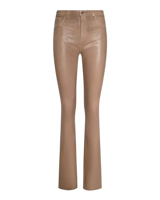 L 'AGENCE Marty Ultra High-Rise Coated Flare Jeans
