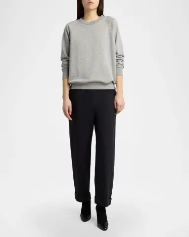 The Row Eulalia Cotton & Cashmere Crewneck Sweater | Thumbnail 2