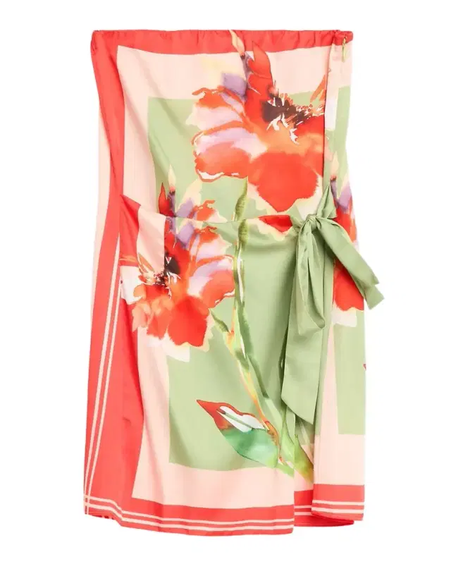 MISA Los Angeles Priya Satin Wrap Mini Dress