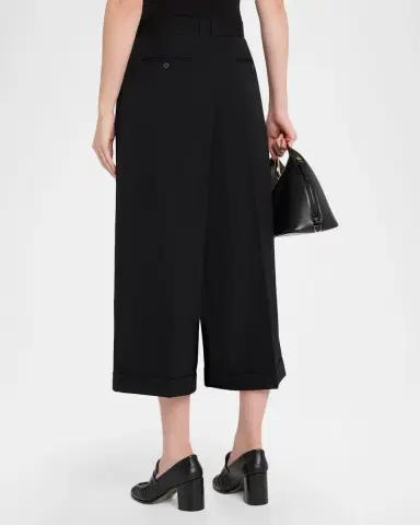 The Row Lior Double-Pleated Wide-Leg Ankle Pants | Thumbnail 3