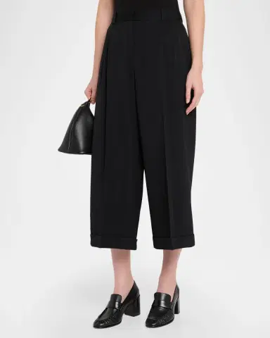 The Row Lior Double-Pleated Wide-Leg Ankle Pants | Thumbnail 4