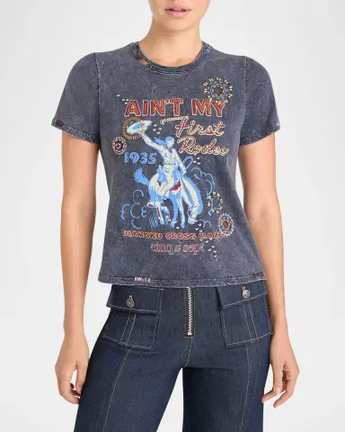Cinq a Sept Ain 't My First Rodeo Shrunken Tee | Thumbnail 3
