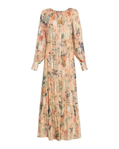 Kobi Halperin Xandra Tiered Metallic Floral-Print Maxi Dress | Thumbnail 1 Kobi Halperin Xandra Tiered Metallic Floral-Print Maxi Dress | Thumbnail 1