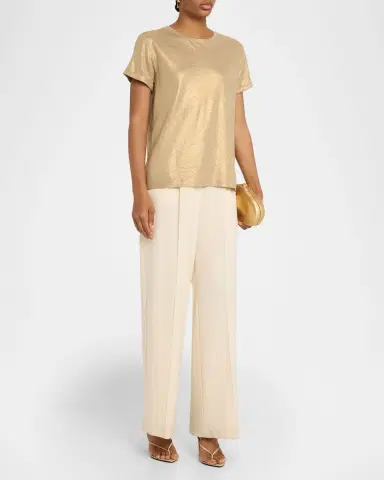Kobi Halperin Meegan Crewneck Shimmer Knit Tee | Thumbnail 2 Kobi Halperin Meegan Crewneck Shimmer Knit Tee | Thumbnail 2