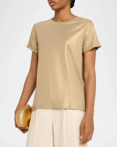 Kobi Halperin Meegan Crewneck Shimmer Knit Tee | Thumbnail 4 Kobi Halperin Meegan Crewneck Shimmer Knit Tee | Thumbnail 4