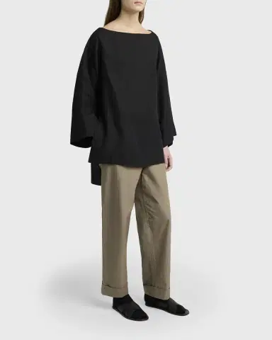The Row Delano Straight-Leg Cotton Poplin Pants | Thumbnail 2 The Row Delano Straight-Leg Cotton Poplin Pants | Thumbnail 2