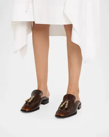 LOEWE Edge Leather Loafer Mules | Thumbnail 2 LOEWE Edge Leather Loafer Mules | Thumbnail 2