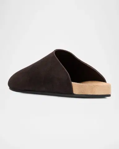 THE ROW Men 's Hudson Suede Mules | Thumbnail 4