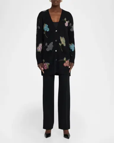 Libertine Primrose Shadow Cashmere V-Neck Cardigan | Thumbnail 2 Libertine Primrose Shadow Cashmere V-Neck Cardigan | Thumbnail 2