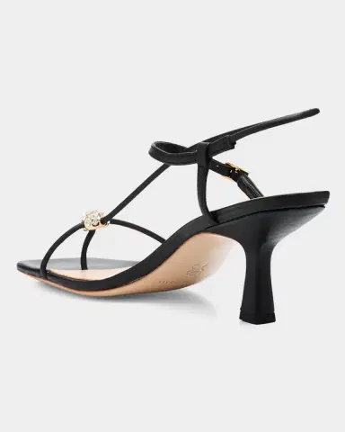 Loeffler Randall 70mm Triana Strappy Crystal Leather Mid-Heel Sandals | Thumbnail 4