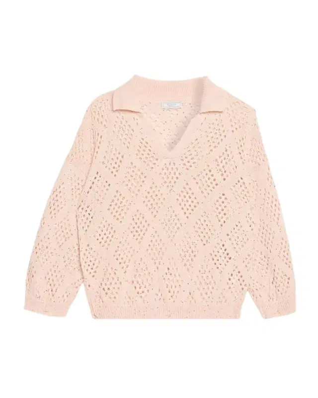 Sequin Open-Knit Sweater