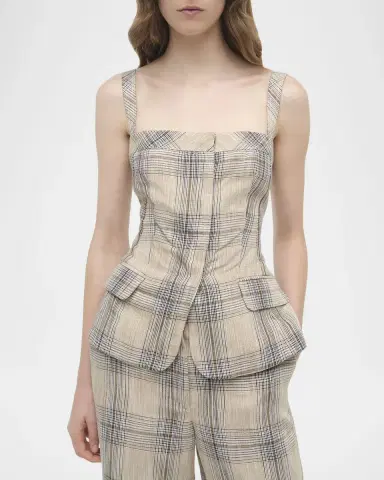 SIMKHAI Jessie Plaid Vest | Thumbnail 4