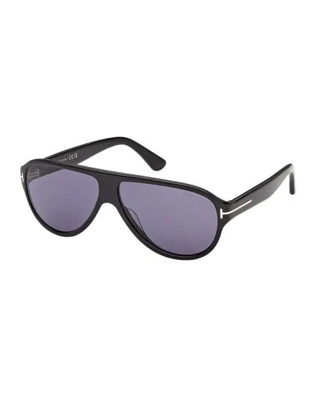 TOM FORD Men 's Samuele 02 61mm Acetate Aviator Sunglasses