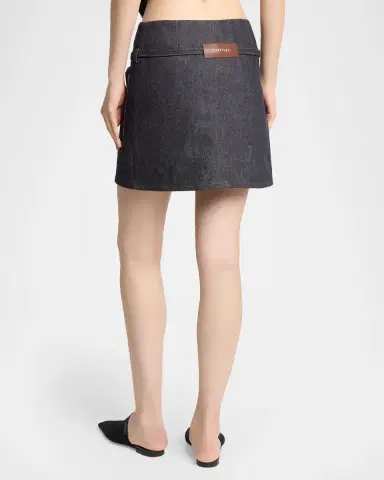 Courreges Two Pockets Denim Mini Skirt With Belt | Thumbnail 3 Courreges Two Pockets Denim Mini Skirt With Belt | Thumbnail 3