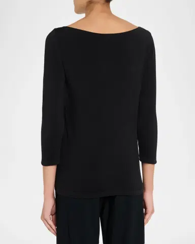 Wolford Cordoba Boatneck Stretch Cotton Top | Thumbnail 3 Wolford Cordoba Boatneck Stretch Cotton Top | Thumbnail 3