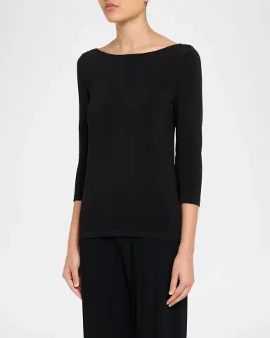 Wolford Cordoba Boatneck Stretch Cotton Top | Thumbnail 4 Wolford Cordoba Boatneck Stretch Cotton Top | Thumbnail 4