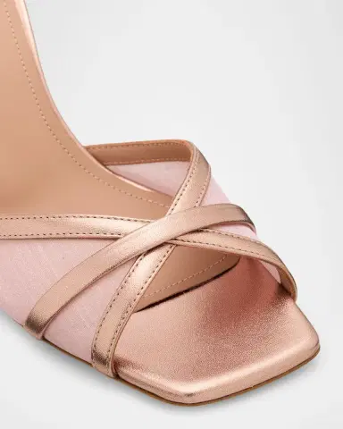 Malone Souliers 0mm Perla Metallic Leather and Mesh Sandals | Thumbnail 3