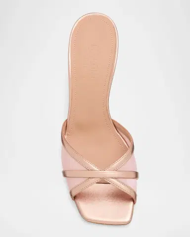 Malone Souliers 0mm Perla Metallic Leather and Mesh Sandals | Thumbnail 4
