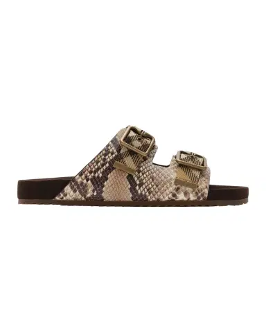 Burberry Urchin Python-Printed Leather Dual Buckle Slide Sandals | Thumbnail 1 Burberry Urchin Python-Printed Leather Dual Buckle Slide Sandals | Thumbnail 1