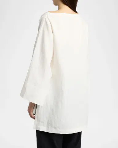 The Row Junia Boat-Neck Linen Top | Thumbnail 3 The Row Junia Boat-Neck Linen Top | Thumbnail 3
