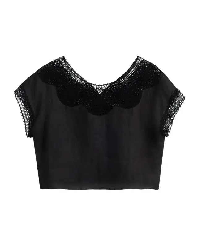 Nili Lotan Caila Embroidered Ramie Top