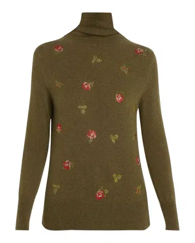 Libertine Florecita Embellished Cashmere Turtleneck Sweater | Thumbnail 1 Libertine Florecita Embellished Cashmere Turtleneck Sweater | Thumbnail 1